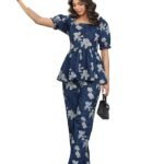 Women's Co-ord Set Rayon Blend Top and Pant Set | Ethnic Co Ord Set | Printed Co-Ord Set for Women