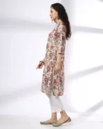 Women Floral Print Straight Kurta - Image 4