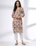 Women Floral Print Straight Kurta - Image 2